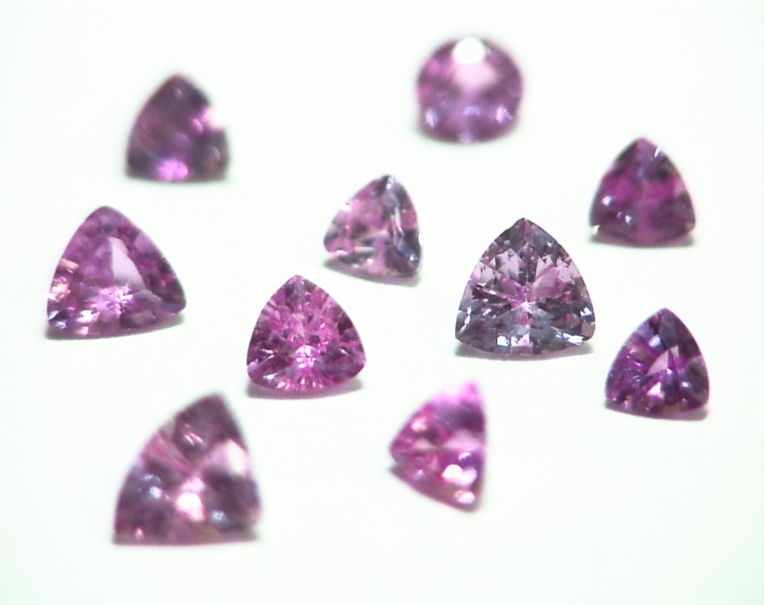 Pink Sapphire Trilliant Cut Natural Genuine Gemstones from Sri Lanka GPG398 - Image 2