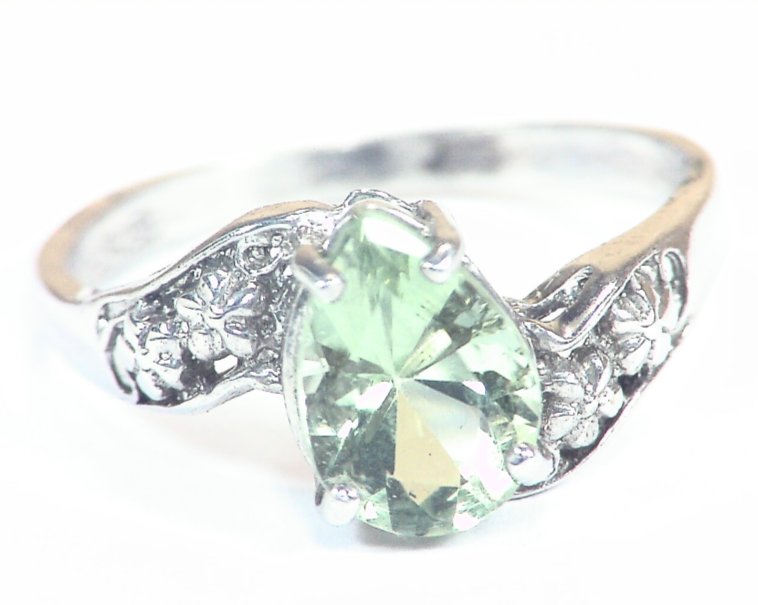 Prezierlite Natural Genuine Gemstone Sterling Silver Ring RSS,553