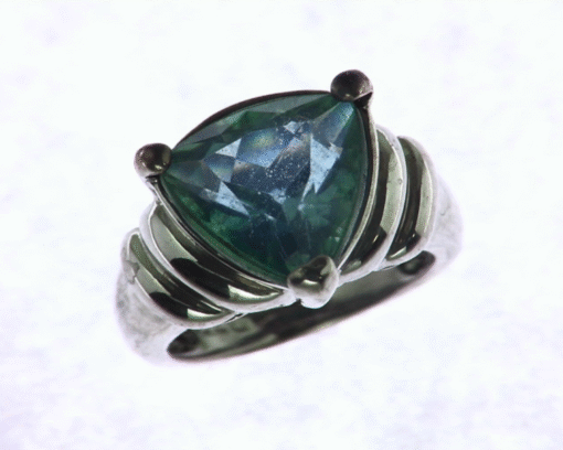 QUARTZ (Blue color) IN A STERLING SILVER RING, SIZE (CUSTOMIZABLE) RSS250 - Image 2
