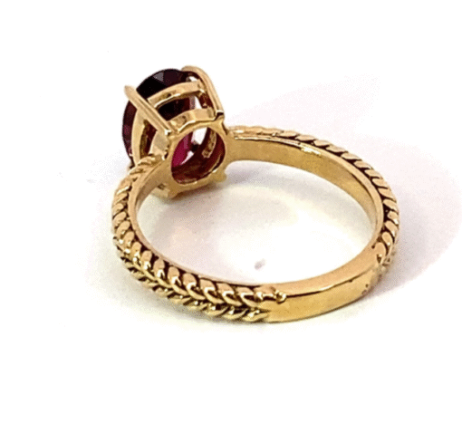 Red Spinel (Sri Lankan) Genuine Gemstone 14 Kt Yellow Gold Ring RFK514 - Image 5