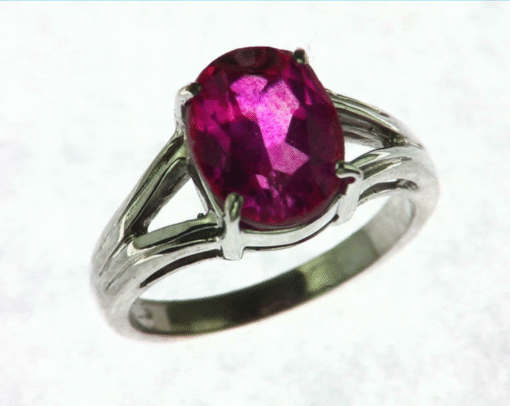 Rose Quartz Sterling Silver Lady,s Ring RSS,255 - Image 6