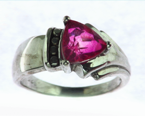 Rose Quartz Sterling Silver Lady's Ring RSS,465 - Image 6