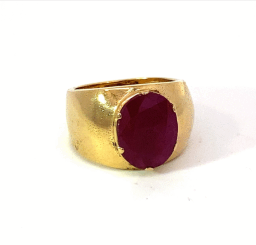 Ruby Natural Genuine Gemstone 10 KT Yellow Gold Ring RFK494 - Image 8