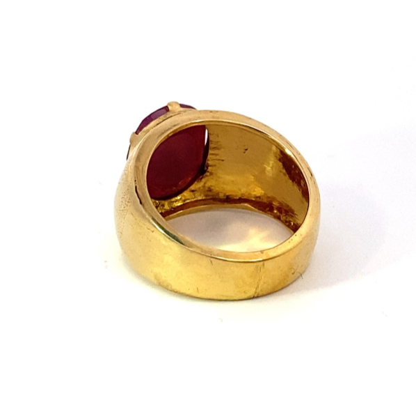 Ruby Natural Genuine Gemstone 10 KT Yellow Gold Ring RFK494 - Image 6