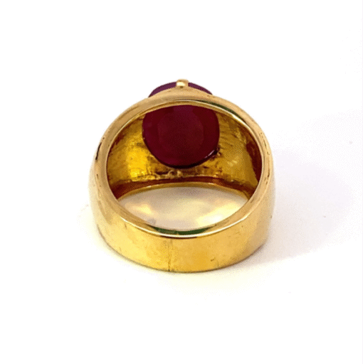 Ruby Natural Genuine Gemstone 10 KT Yellow Gold Ring RFK494 - Image 5