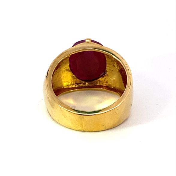 Ruby Natural Genuine Gemstone 10 KT Yellow Gold Ring RFK494 - Image 5