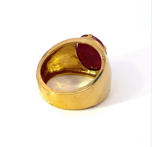 Ruby Natural Genuine Gemstone 10 KT Yellow Gold Ring RFK494 - Image 4