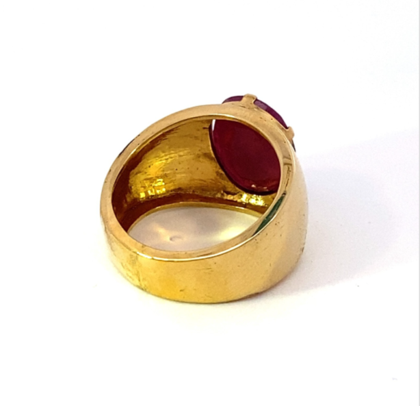 Ruby Natural Genuine Gemstone 10 KT Yellow Gold Ring RFK494 - Image 4