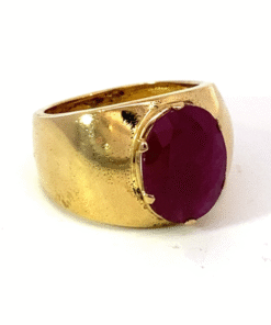 Alternative view of Ruby Natural Genuine Gemstone 10 KT Yellow Gold Ring RFK494