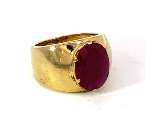 Ruby Natural Genuine Gemstone 10 KT Yellow Gold Ring RFK494 - Image 2