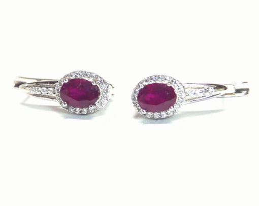 Ruby Natural Genuine Matching Gemstone Sterling Silver Earring ESS788 - Image 5