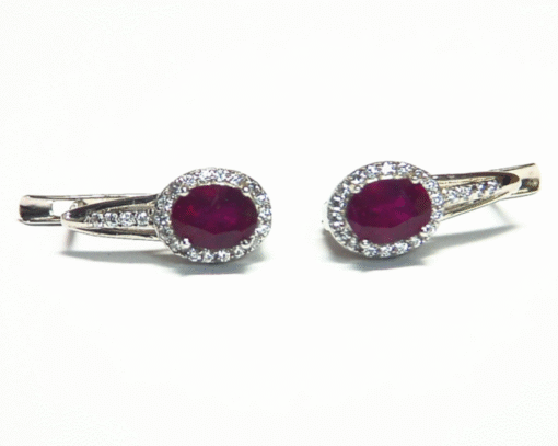 Ruby Natural Genuine Matching Gemstone Sterling Silver Earring ESS788 - Image 3