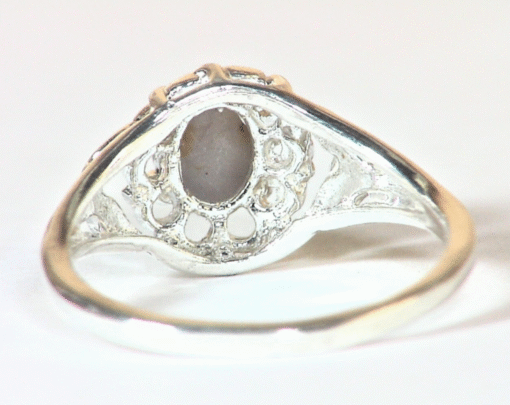 Star Sapphire Natural Genuine Gemstone in Starling Silver Lady,s Ring RSS,1097 - Image 4