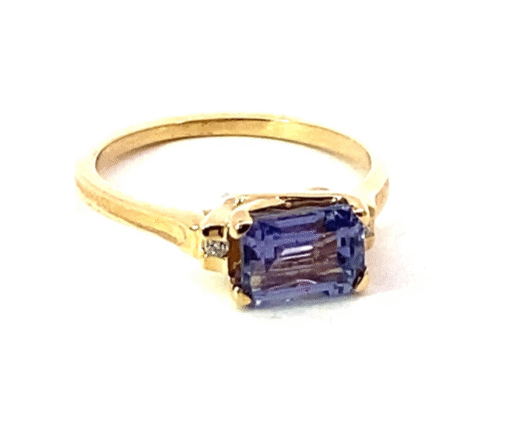 Tanzanite 14 KT Natural Genuine Gemstone Lady's Ring RFK,521
