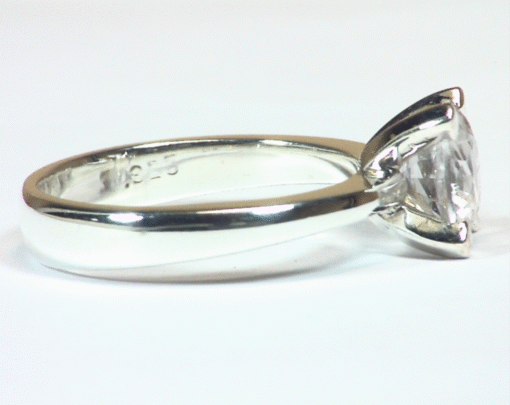 White Sapphire Natural Genuine Gemstone Sterling Silver Lady's Ring RSS1162 - Image 9