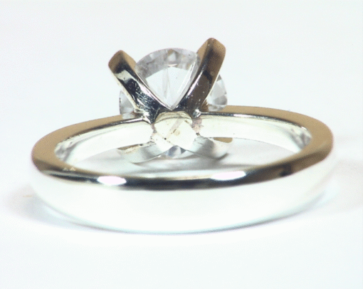 White Sapphire Natural Genuine Gemstone Sterling Silver Lady's Ring RSS1162 - Image 8