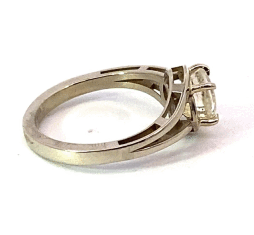 Yellow Sapphire Natural Genuine Gemstone 14 KT White Gold Lady's Ring RFK510 - Image 11