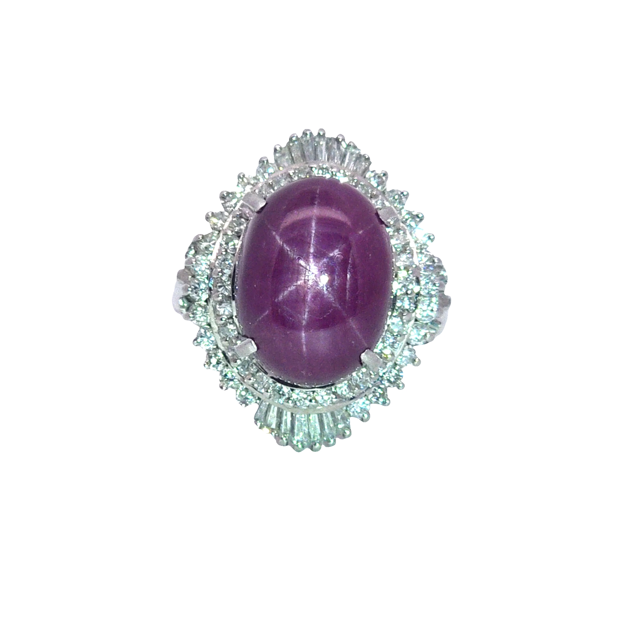 Star Ruby GIA 12.28 Ct Diamond Engagement Ring RFK165 - Image 2