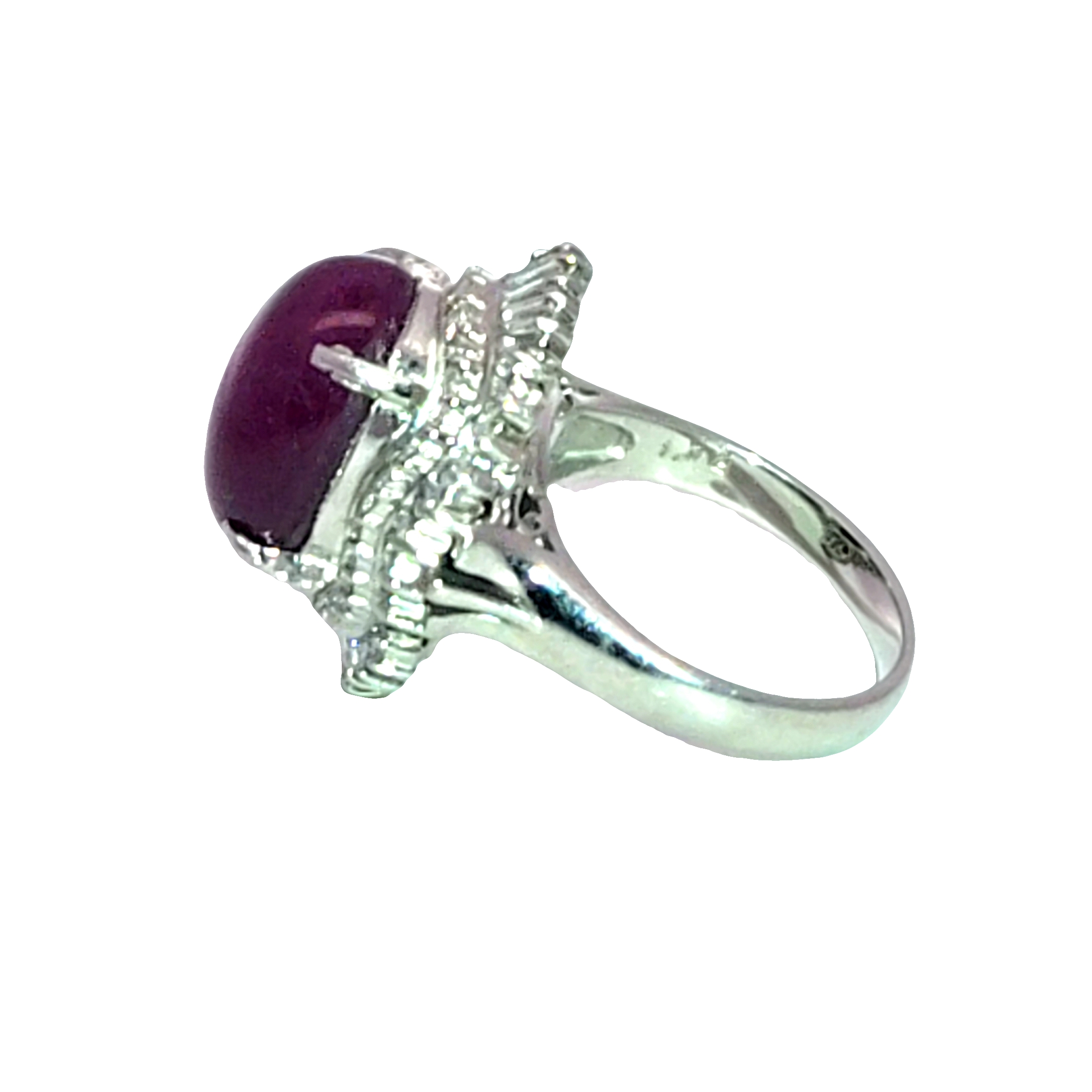 Star Ruby GIA 12.28 Ct Diamond Engagement Ring RFK165 - Image 5