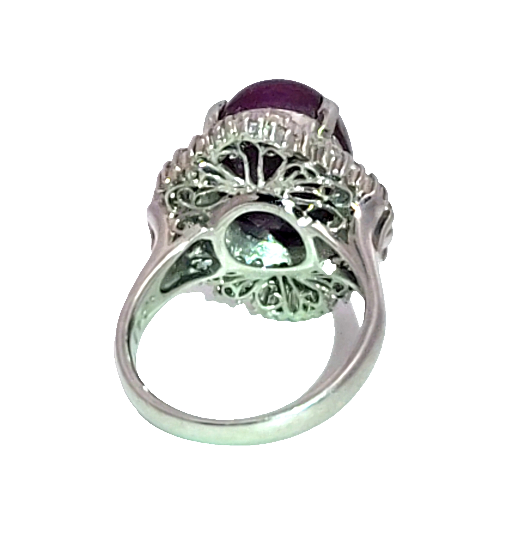 Star Ruby GIA 12.28 Ct Diamond Engagement Ring RFK165 - Image 4