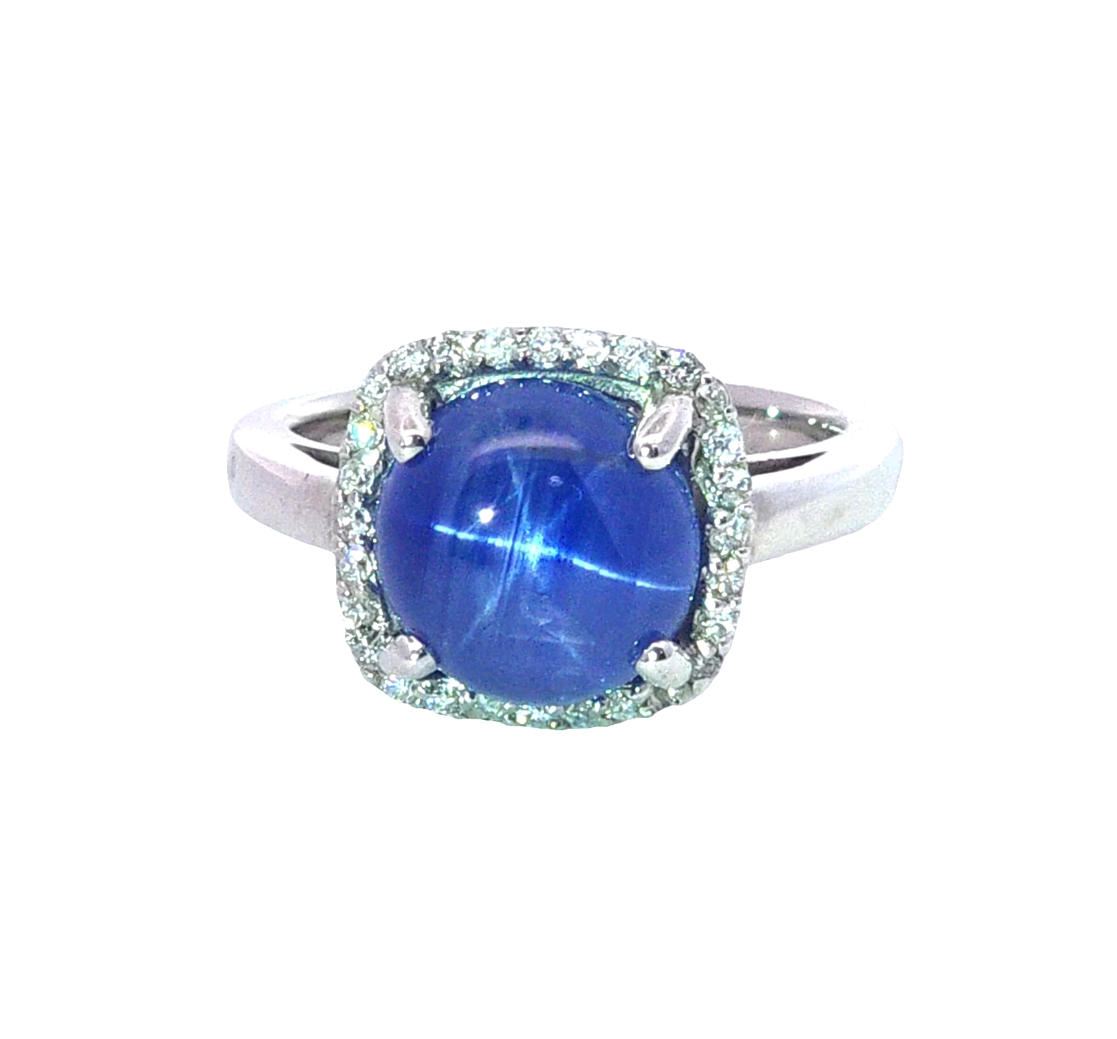 Blue Star Sapphire Natural Genuine Gemstone GIA,14 KT Gold Gents Ring RFK,569