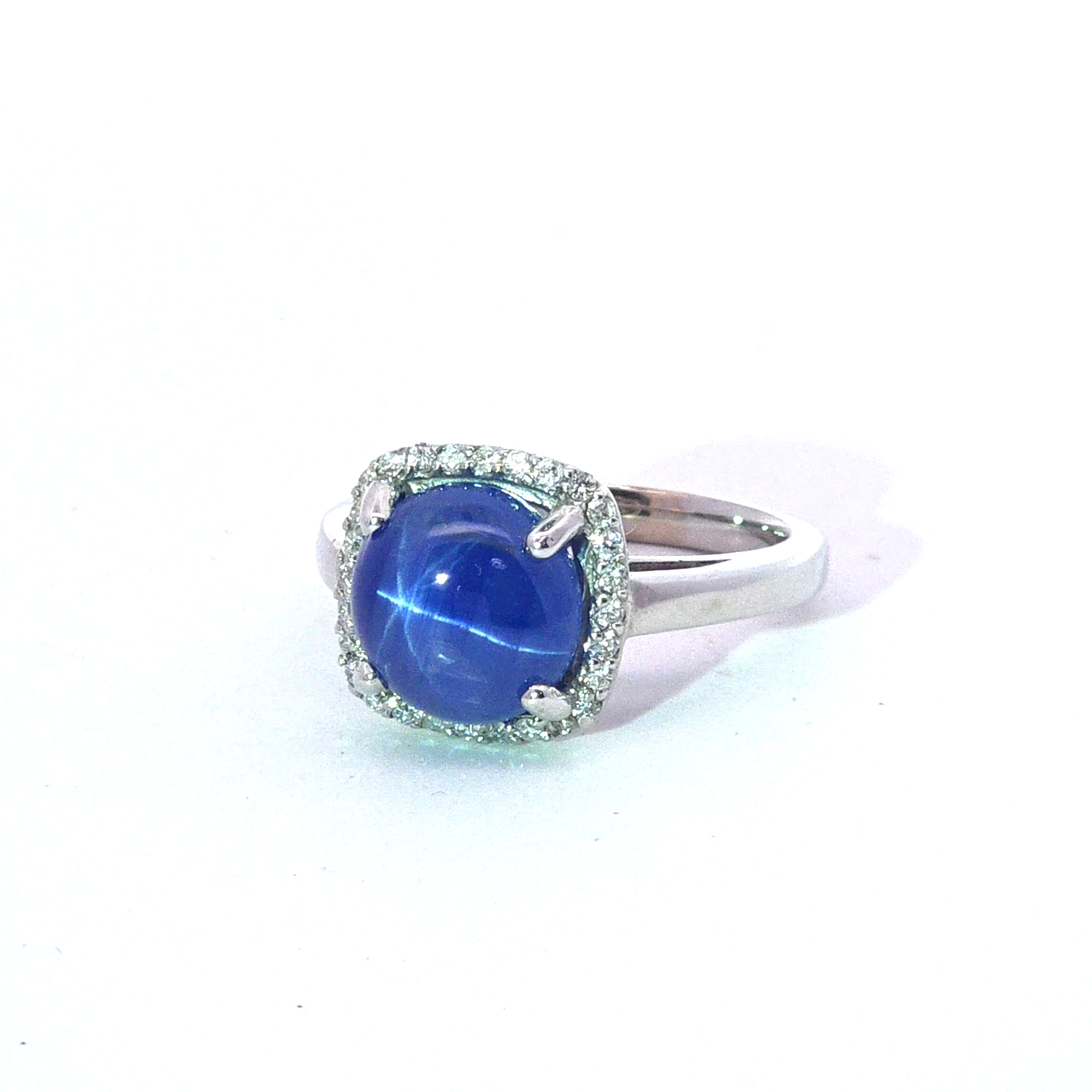 Blue Star Sapphire Natural Genuine Gemstone GIA,14 KT Gold Gents Ring RFK,569 - Image 7