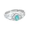 Paraiba  Tourmaline Brazil GIA Natural Gemstone White Gold Diamond Ring RFK,635