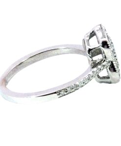 Alternative view of Paraiba  Tourmaline Brazil GIA Natural Gemstone White Gold Diamond Ring RFK,636