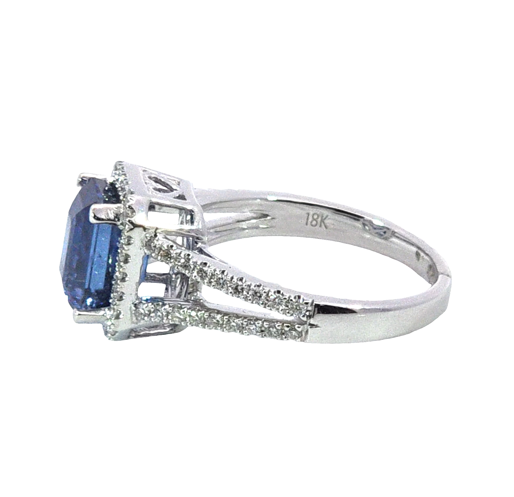 Blue Ceylon Sapphire No Heat GIA Engagement Ring 18kt Lady's Ring RFK,640 - Image 8