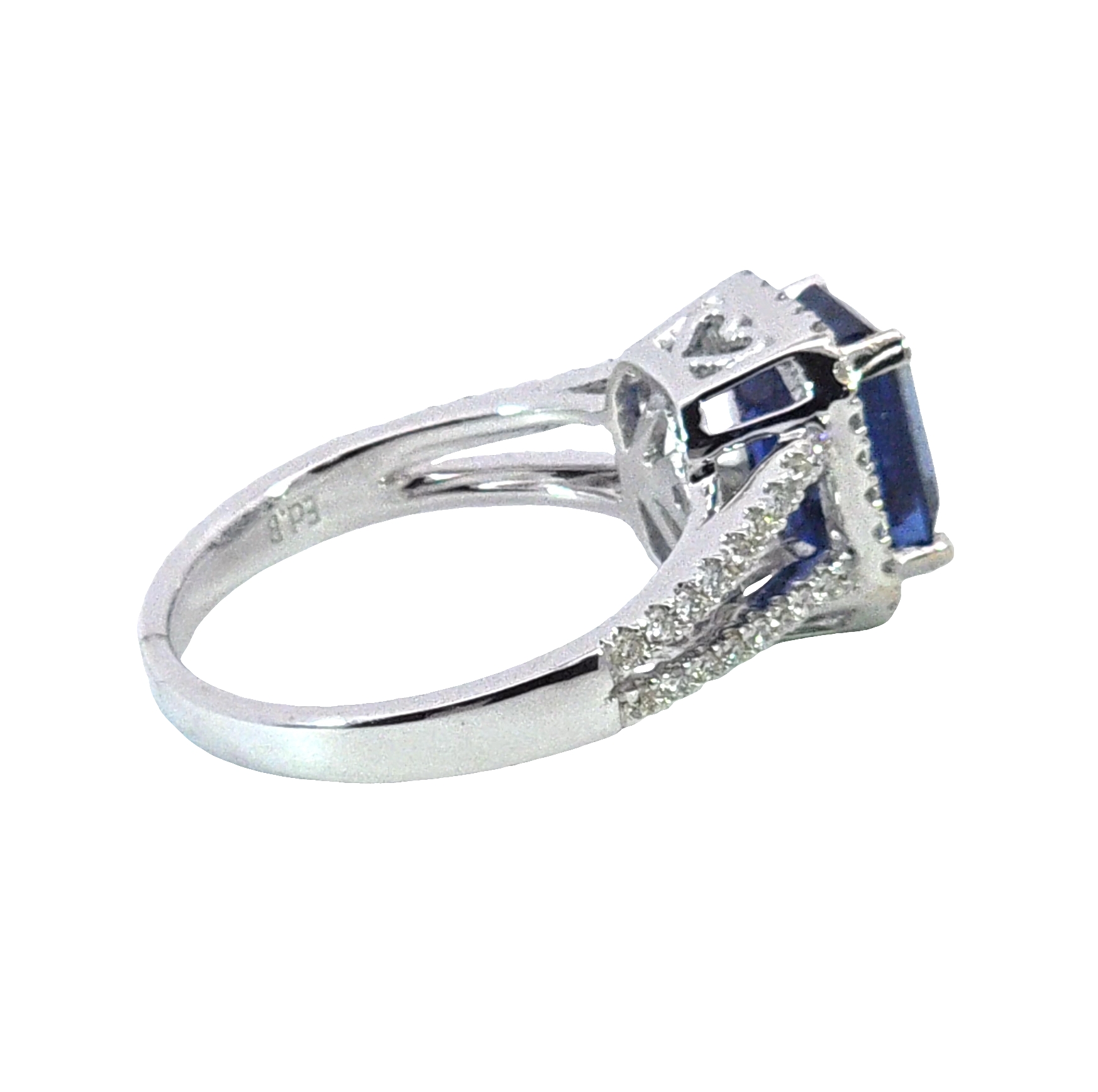 Blue Ceylon Sapphire No Heat GIA Engagement Ring 18kt Lady's Ring RFK,640 - Image 6