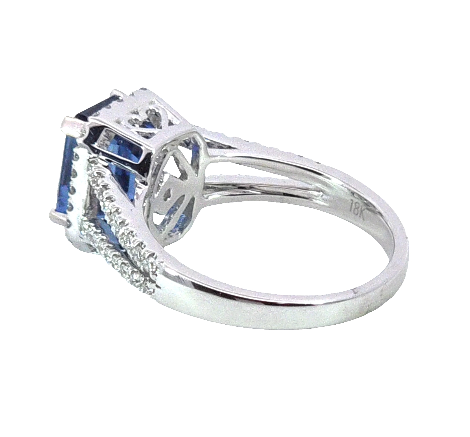 Blue Ceylon Sapphire No Heat GIA Engagement Ring 18kt Lady's Ring RFK,640 - Image 4