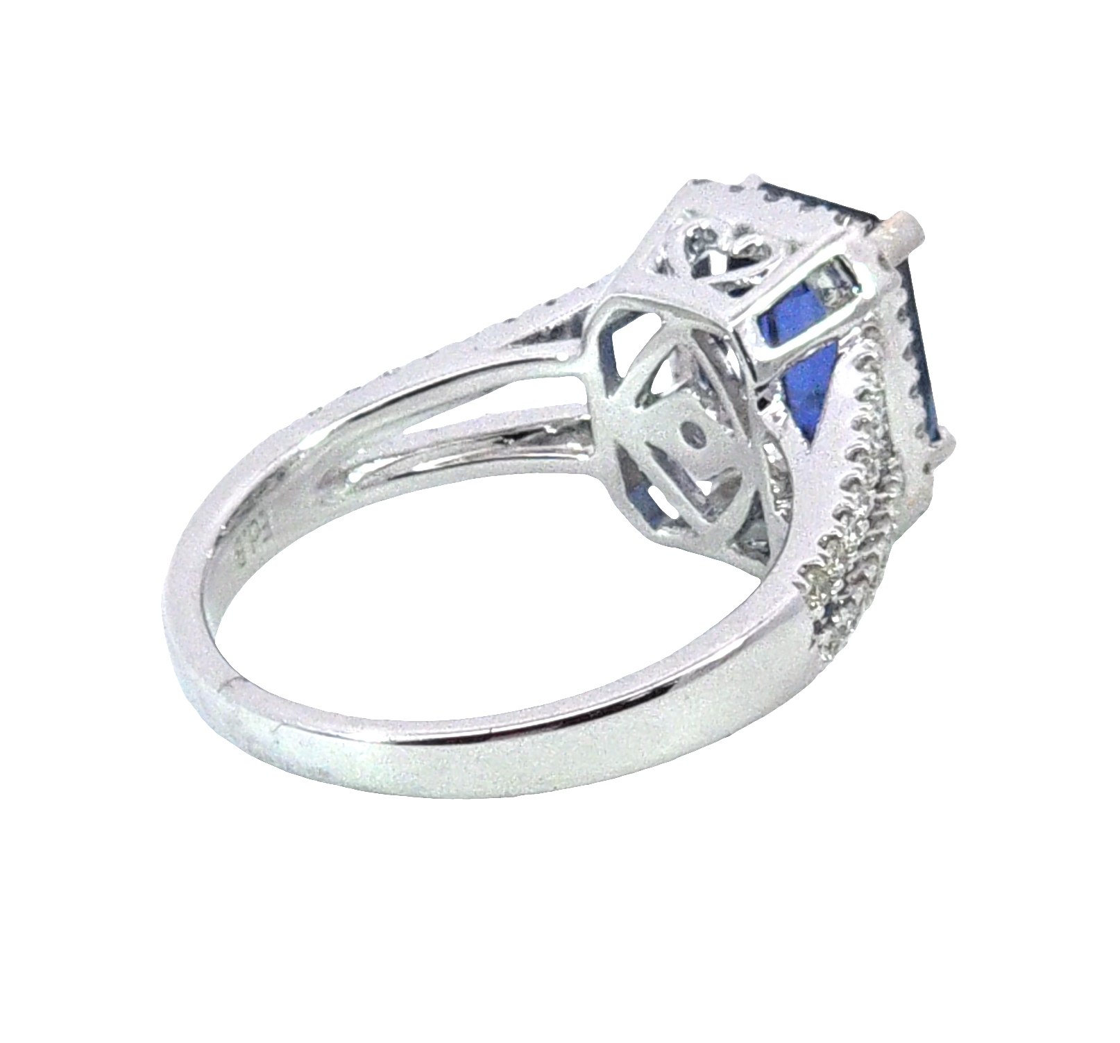 Blue Ceylon Sapphire No Heat GIA Engagement Ring 18kt Lady's Ring RFK,640 - Image 3