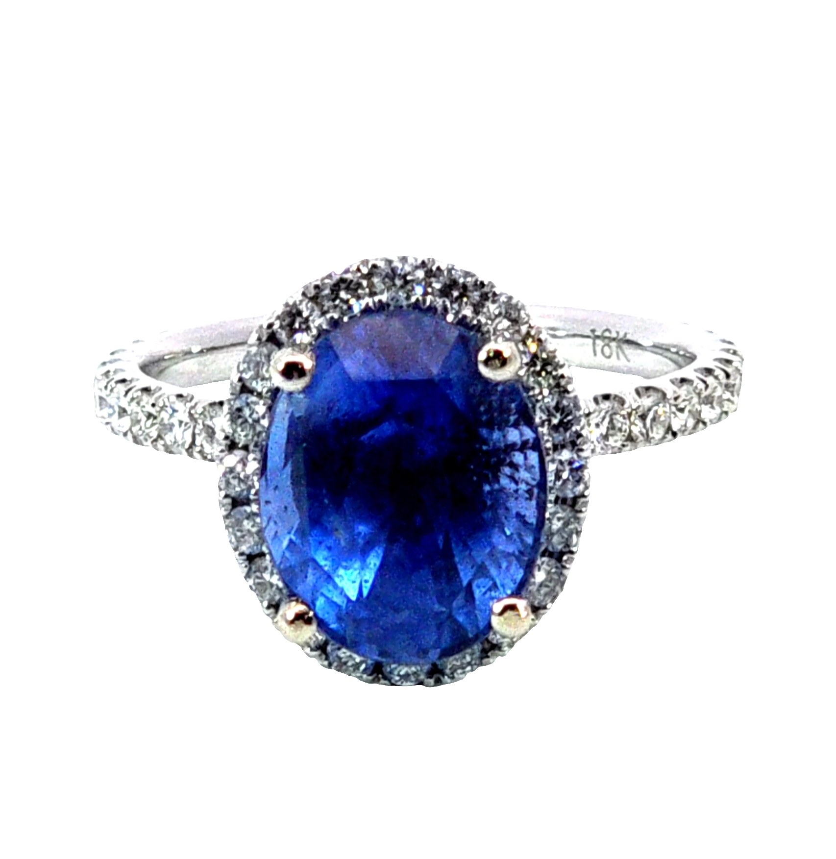 Blue Ceylon Sapphire GIA Engagement Ring 18kt Lady's Ring RFK,642