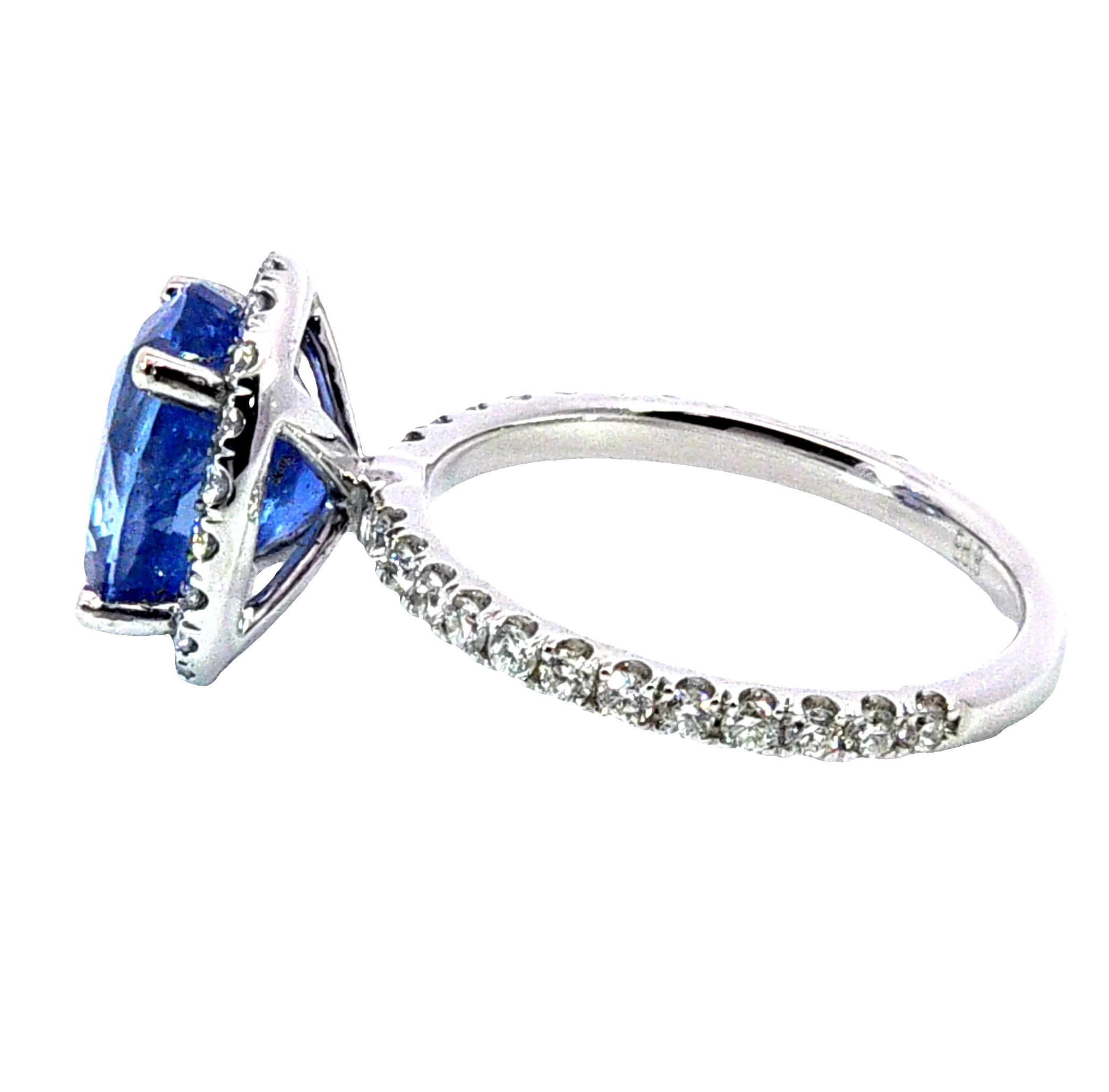 Blue Ceylon Sapphire GIA Engagement Ring 18kt Lady's Ring RFK,642 - Image 4