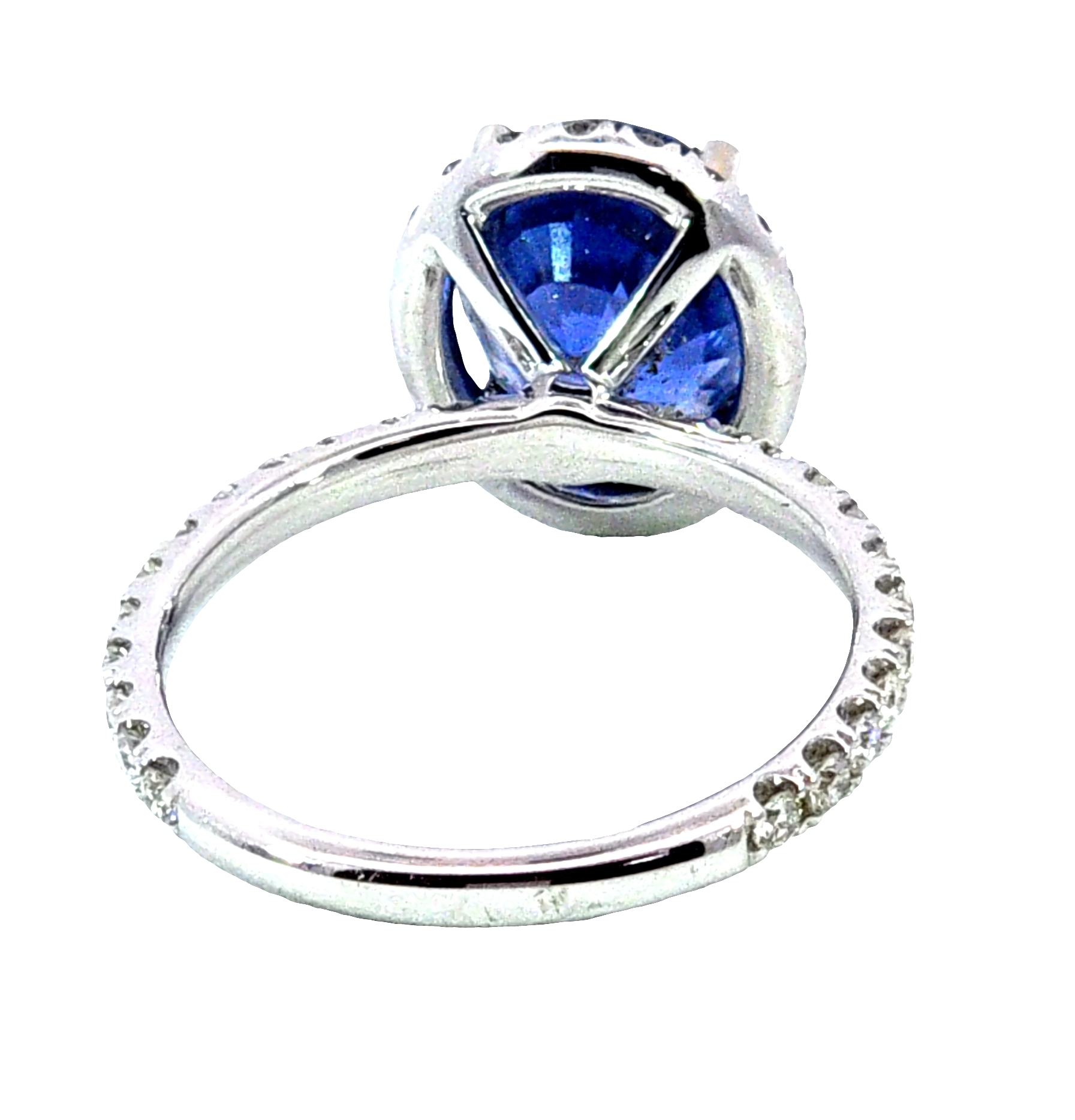 Blue Ceylon Sapphire GIA Engagement Ring 18kt Lady's Ring RFK,642 - Image 3