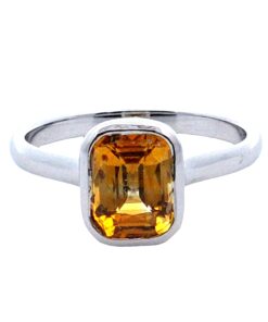 Yellow Sapphire Natural Genuine Gemstone 14KT Yellow Gold RFK649