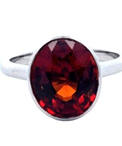 Hessonite Garnet Natural Genuine  Gemstone, 14 Kt Gold Ring RFK,651
