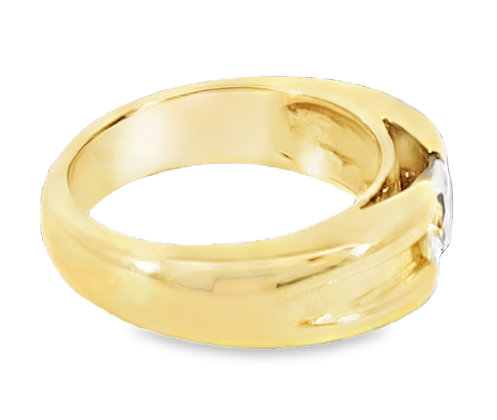 White Sapphire Natural Genuine Gemstone 14 KT Yellow Gold Ring H64 - Image 7