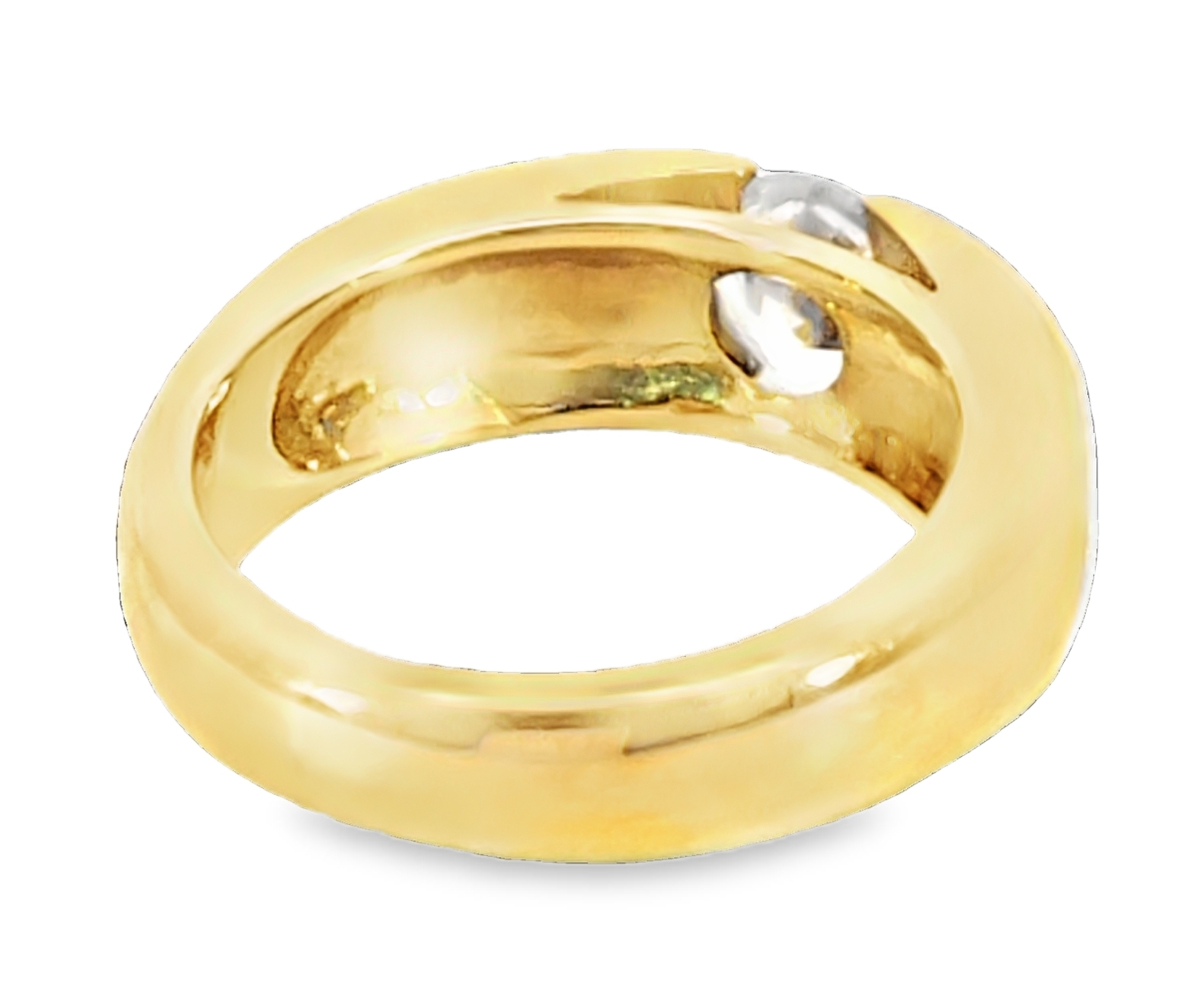 White Sapphire Natural Genuine Gemstone 14 KT Yellow Gold Ring H64 - Image 6