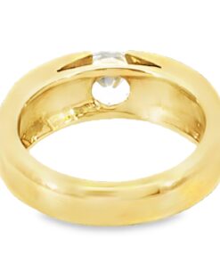 Alternative view of White Sapphire Natural Genuine Gemstone 14 KT Yellow  Gold Ring H64