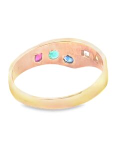 Alternative view of Natural Genuine Multicolor Sapphire,  18 KT  yellow Gold Lady's Ring H176