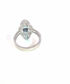Alternative view of Alexandrite Natural Genuine Gemstone Diamond 14KT White Gold Lady's Ring RFK,631