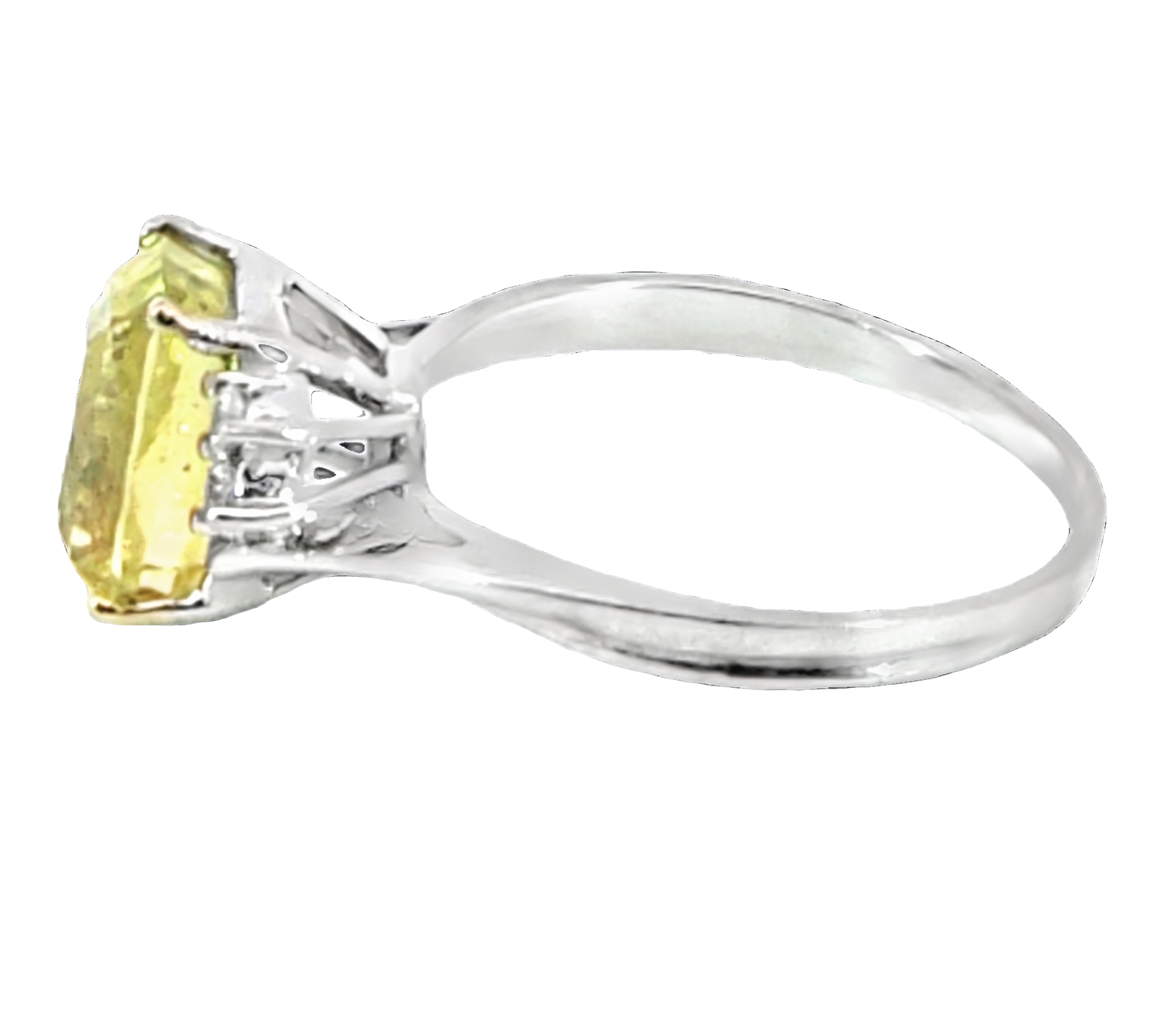 Chrysoberyl, Diamond Natural Genuine Gemstones White Gold Ring RFK,562 - Image 4