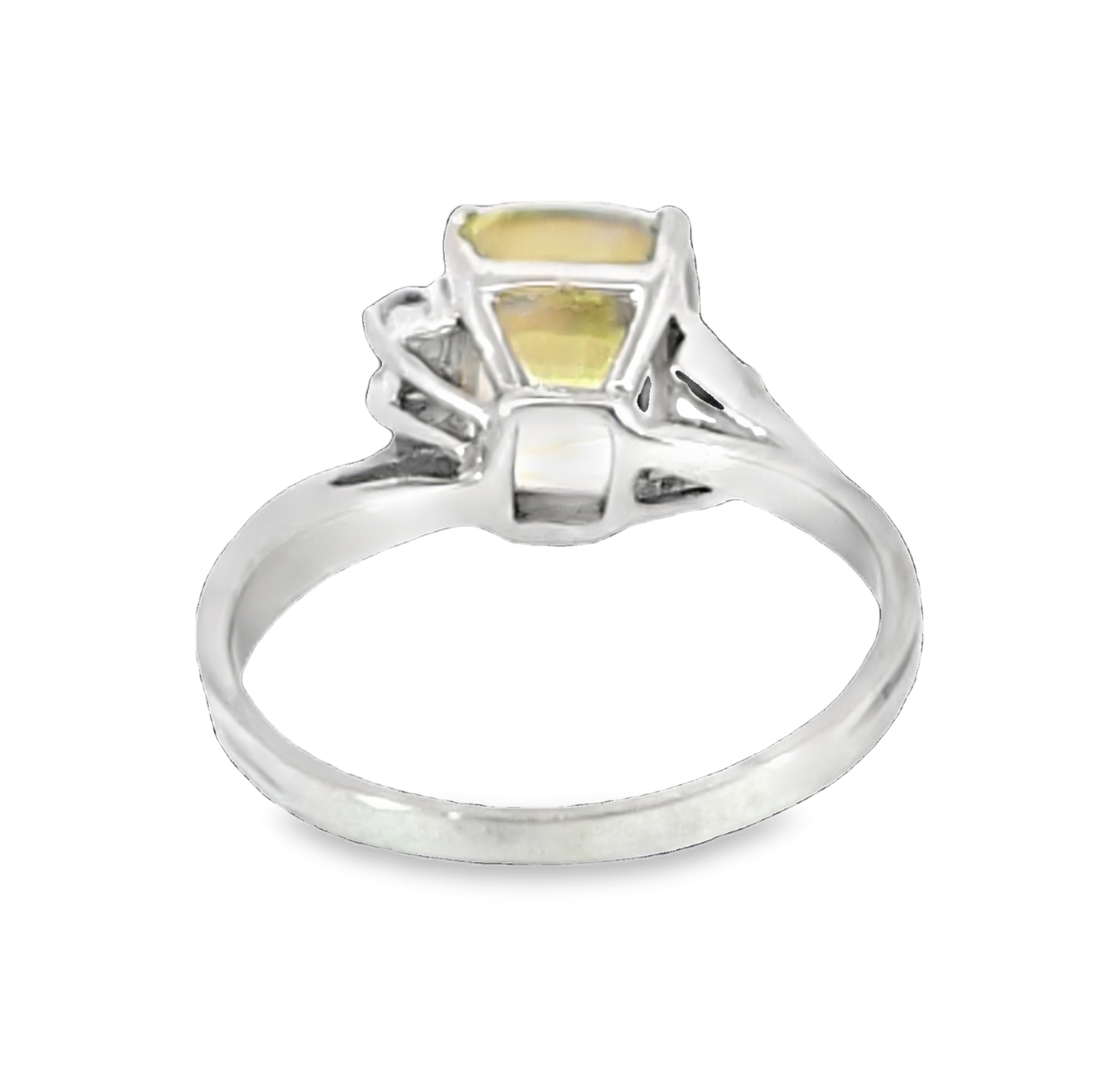 Chrysoberyl, Diamond Natural Genuine Gemstones White Gold Ring RFK,562 - Image 3