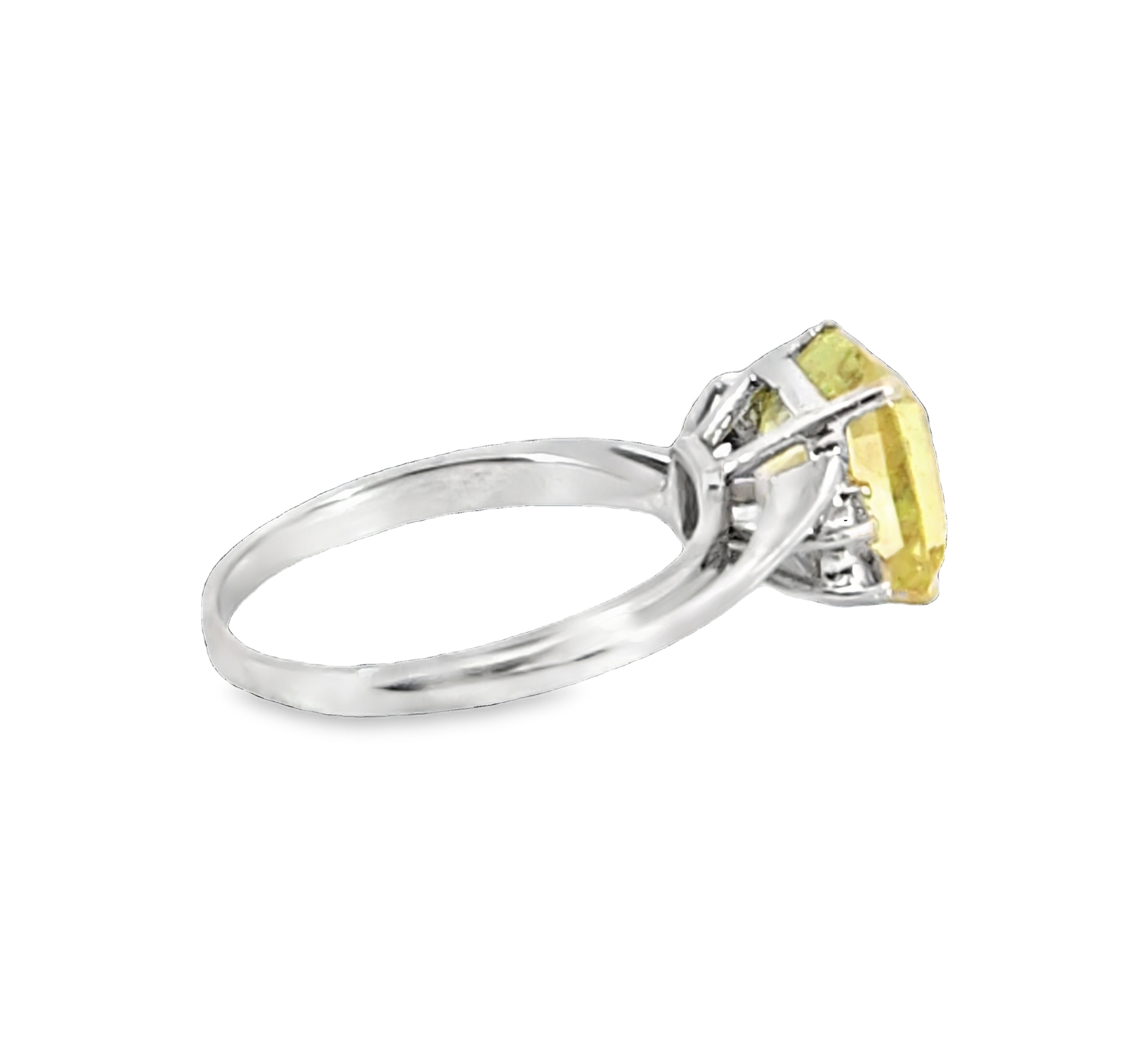 Chrysoberyl, Diamond Natural Genuine Gemstones White Gold Ring RFK,562 - Image 2